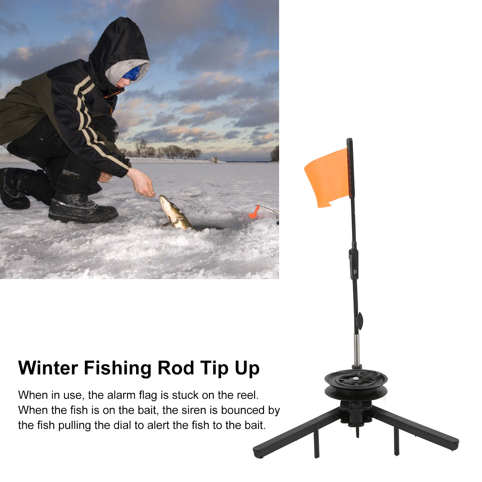 Składana wędka do łowienia na  – Ice Fishing Tip Up recenzja i cena